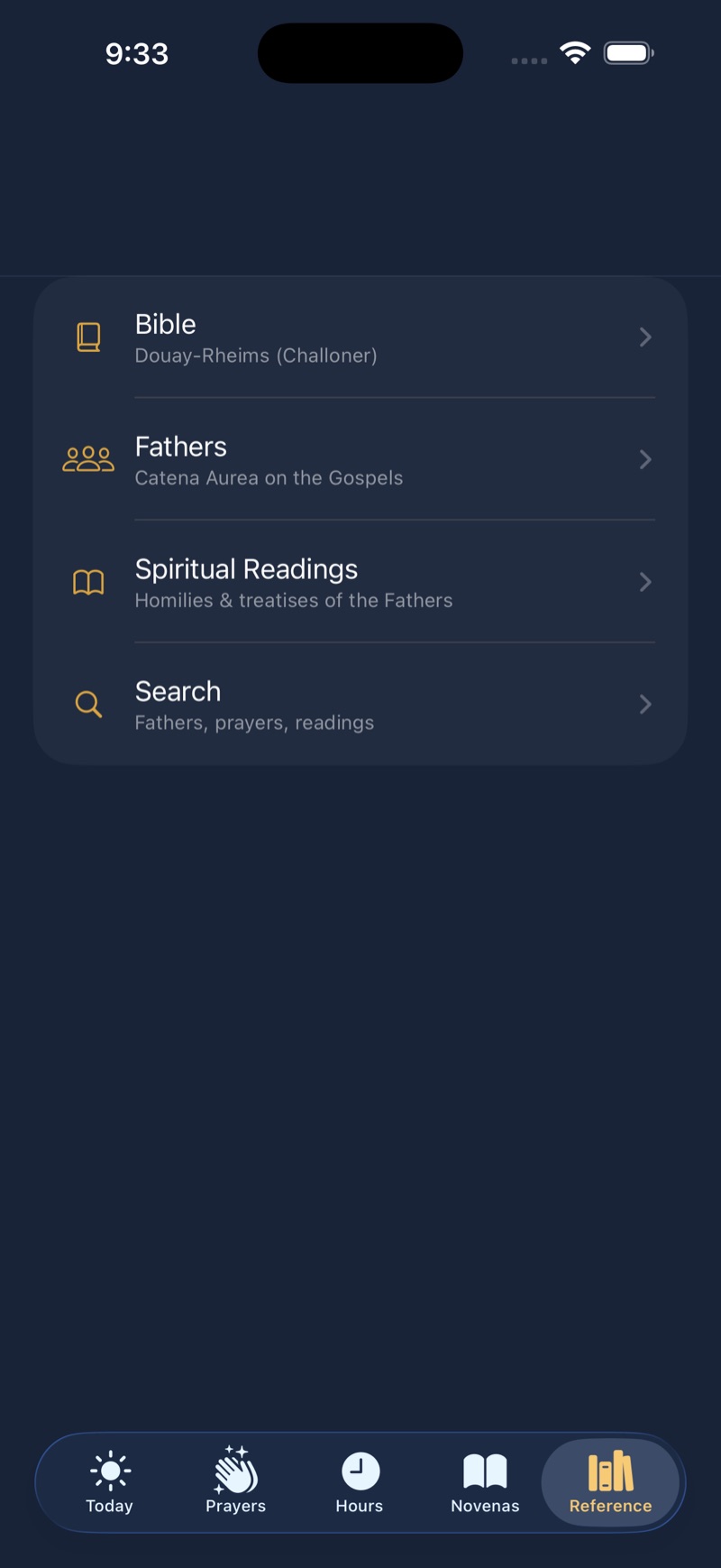 The Reference tab: the Douay-Rheims Bible and the Catena Aurea